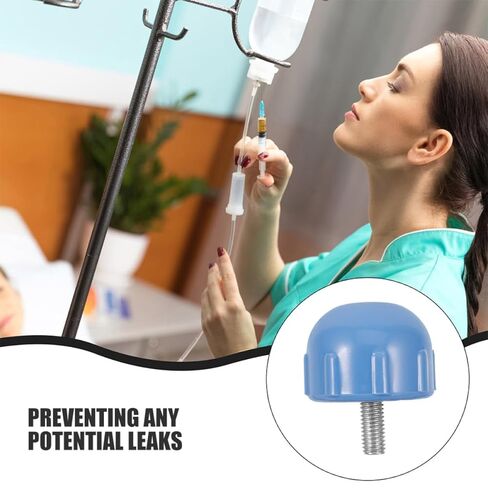 BESTYASH 2pcs Iv Stand Replacement Parts Screw Cap Mushroom Design for Secure Fixation Lightweight and Accessory for Home and Clinic Use in Kuwait