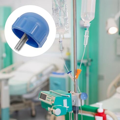 BESTYASH 2pcs Iv Stand Replacement Parts Screw Cap Mushroom Design for Secure Fixation Lightweight and Accessory for Home and Clinic Use in Kuwait