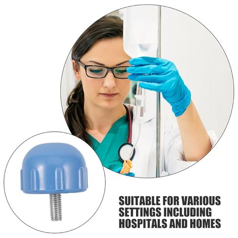 BESTYASH 2pcs Iv Stand Replacement Parts Screw Cap Mushroom Design for Secure Fixation Lightweight and Accessory for Home and Clinic Use in Kuwait