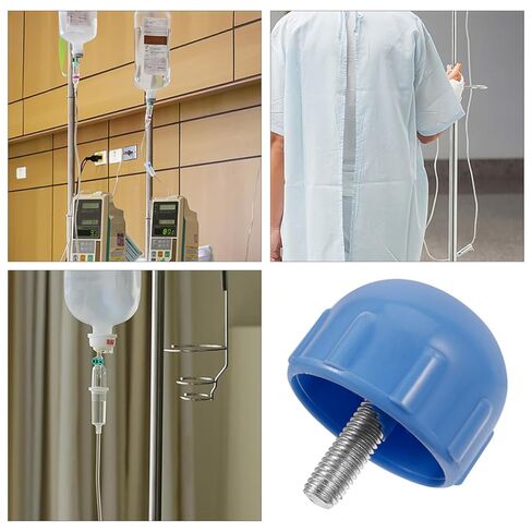 BESTYASH 2pcs Iv Stand Replacement Parts Screw Cap Mushroom Design for Secure Fixation Lightweight and Accessory for Home and Clinic Use in Kuwait