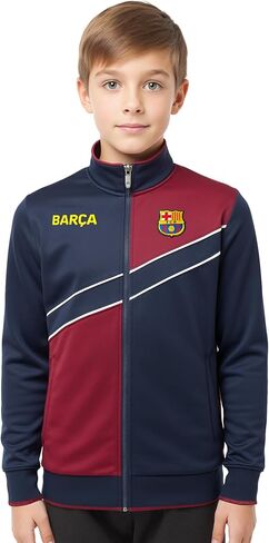 Icon Sports BARÇA Youth Zip-Up Jacket - Licensed FC Barcelona Kids Track Jacket in Saudi Arabia