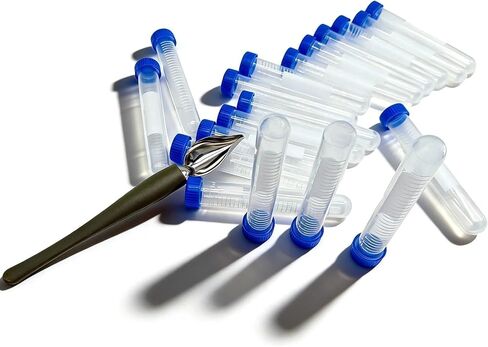 مجموعة أنابيب تخزين بلاستيكية مكونة من 20 قطعة مع أغطية إغلاق ومقياس قياس وملعقة ضبط in Kuwait