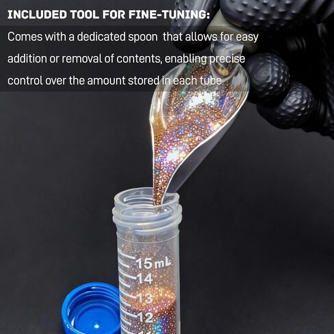 مجموعة أنابيب تخزين بلاستيكية مكونة من 20 قطعة مع أغطية إغلاق ومقياس قياس وملعقة ضبط in Kuwait