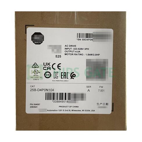25B-D4P0N104 1 قطعة 525 1.5kW 2Hp محرك التيار المتردد مخزون الولايات المتحدة الجديد in Kuwait