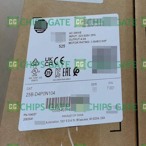 25B-D4P0N104 1 قطعة 525 1.5kW 2Hp محرك التيار المتردد مخزون الولايات المتحدة الجديد in Kuwait