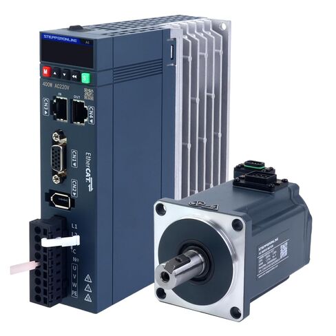 STEPPERONLINE محرك سيرفو يعمل بالتيار المتردد EtherCAT A6 سلسلة 400 واط محرك سيرفو 3000 دورة في الدقيقة 1.27 نيوتن متر 17 بت التشفير المطلق IP67 + 400 واط EtherCAT محرك سيرفو يعمل بالتيار المتردد + كابلات 3.0 متر in Saudi Arabia