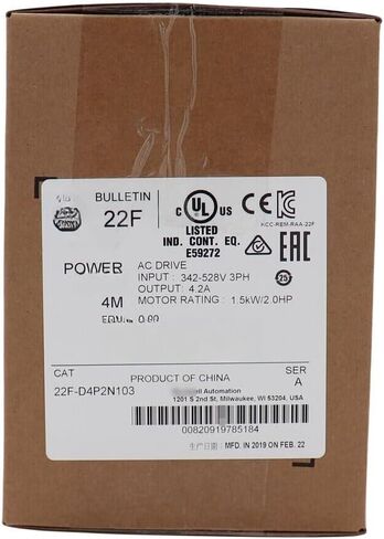 22F-D4P2N103 PowerFlex4M AC Drive 1.5kW/2HP 380-480VAC for Allen Bradley 22F-D4P2N103 in Saudi Arabia