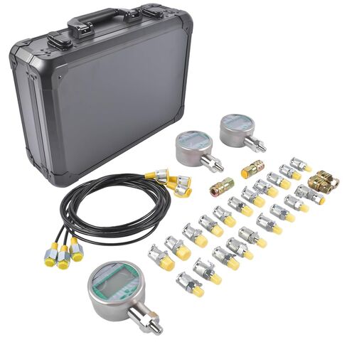 70P Digital Hydraulic Pressure Test Kit w/ 3 Gauges (1 * 16MPa, 2 * 70MPa) & 22 Couplings Replacement for Caterpillar, John Deere Excavator Repair Mixizap in Kuwait
