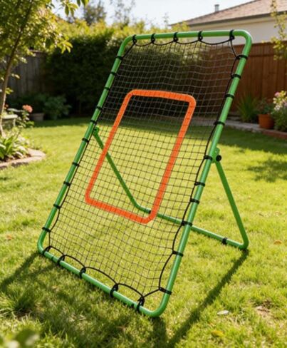 Volleyball Rebounder Net 7x4 FT, 5 Angle Adjustable, High-Tension PE Net with Steel Frame for Soccer Baseball Lacrosse Training in Saudi Arabia