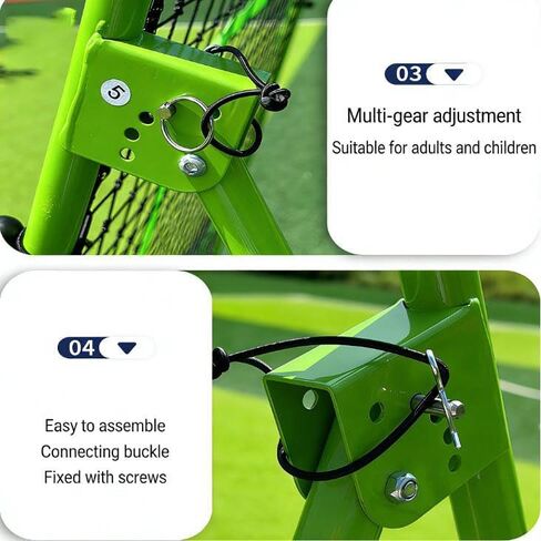 Volleyball Rebounder Net 7x4 FT, 5 Angle Adjustable, High-Tension PE Net with Steel Frame for Soccer Baseball Lacrosse Training in Saudi Arabia