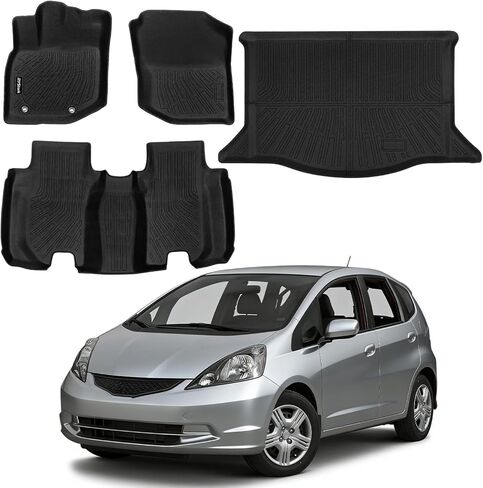 Floor Mats & Cargo Liner Compatible with 2008-2012 Honda Accord(Only Sedan) LX/SE/EX,All Weather Protection TPE, Anti-Slip Floor Mats & Trunk Mat Fit for Accord 2008 2009 2010 2011 2012 Accessories in Kuwait