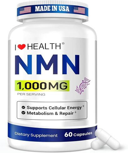 مكمل NMN 1000 ملغ لكل حصة، 99.9% أحادي نيوكليوتيد النيكوتيناميد النقي، NAD+ يدعم الطاقة الخلوية والشيخوخة الصحية للرجال والنساء، 60 كبسولة (كمية تكفي لمدة 30 يومًا)، تم اختباره من قبل طرف ثالث، cGMP in Kuwait
