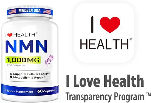 مكمل NMN 1000 ملغ لكل حصة، 99.9% أحادي نيوكليوتيد النيكوتيناميد النقي، NAD+ يدعم الطاقة الخلوية والشيخوخة الصحية للرجال والنساء، 60 كبسولة (كمية تكفي لمدة 30 يومًا)، تم اختباره من قبل طرف ثالث، cGMP in Kuwait