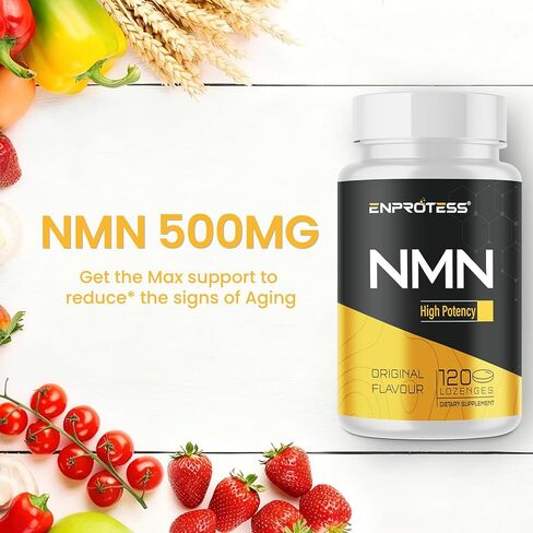 NMN 500 ملغ تحت اللسان، أقصى قدر من الامتصاص ومكمل NMN سريع المفعول (إمداد لمدة 120 يومًا)، 99% NMN نقي (أحادي نيوكليوتيد النيكوتيناميد) لـ NAD، الخلية، المناعة، الطاقة، العضلات، مكافحة الشيخوخة، طول العمر، 120 قرص استحلاب in Saudi Arabia