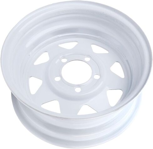 Trailer Wheel Rim 14X5.5 14in Rim, High Strength Steel, Suitable for Cargo and Boat Trailers, Rigorously Tested for Safety and Stability with White Paint, 1870 LBS Load in Saudi Arabia