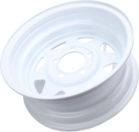 Trailer Wheel Rim 14X5.5 14in Rim, High Strength Steel, Suitable for Cargo and Boat Trailers, Rigorously Tested for Safety and Stability with White Paint, 1870 LBS Load in Saudi Arabia