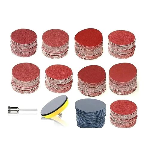 ACE850 Sanding Disc 203Pcs 2inch 51mm Round Abrasive Dry Sandpaper with 2'' Back-up Pad for Polishing Cleaner Tools Paper ACE850 in Kuwait