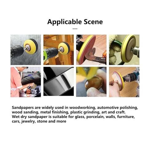 ACE850 Sanding Disc 203Pcs 2inch 51mm Round Abrasive Dry Sandpaper with 2'' Back-up Pad for Polishing Cleaner Tools Paper ACE850 in Kuwait