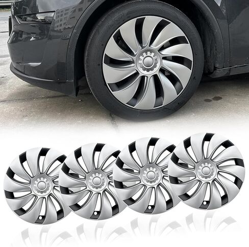 Tesla Model Y Juniper 2025 أغطية عجلة ، Hubcaps لـ Tesla Wheel Cover Cover Caps Wheels Rim Cover Presection Mate Black Model Y in Kuwait