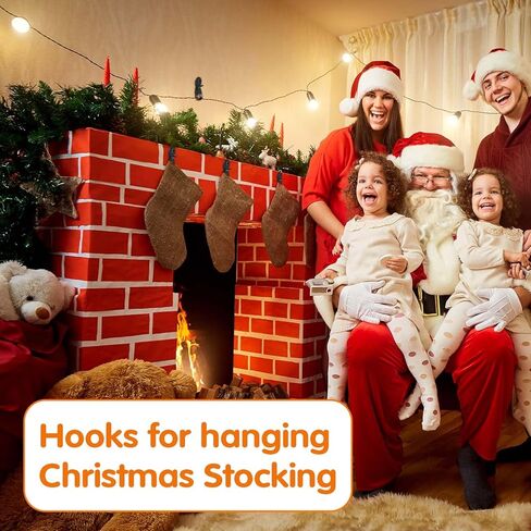 HiGift 36 Pack Light Hanger Hooks, Black Stainless Steel Screw in Hook for Hanging Outdoor Lights, Rope Light Clips for Christmas and Holiday Decor, Wire and Fairy Led Lights in Saudi Arabia
