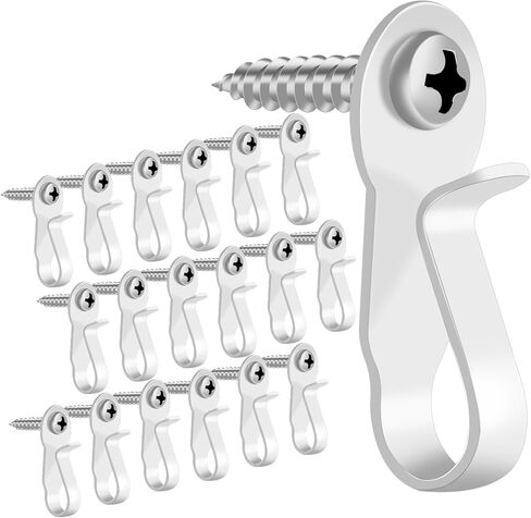 HiGift 36 Pack Light Hanger Hooks, Black Stainless Steel Screw in Hook for Hanging Outdoor Lights, Rope Light Clips for Christmas and Holiday Decor, Wire and Fairy Led Lights in Saudi Arabia