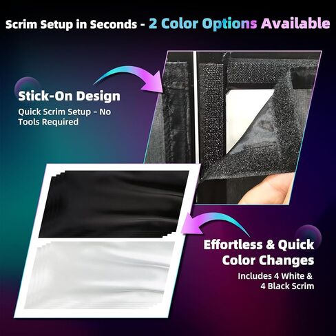 Portable DJ Table Stand, Tool-Free Setup Foldable 40" x 20" DJ Stand Booth w/ 2 Top Trays, Black & White Scrims, 4IN Adjustable Leveling Feet, 5 Cable Holes and Carry Bag, for Parties, Events, Studios in Kuwait