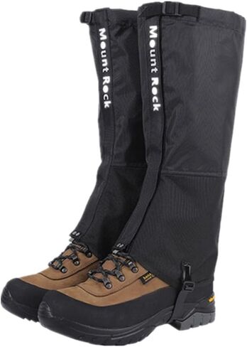 Leg Gaiters for Hiking Boots,900D Waterproof Hunting Hiking Gaiters Adjustable Snow Boot Gaiters for Climbing, Dirt-Proof Ripstop Shoe Gaiters for Men Women in Saudi Arabia