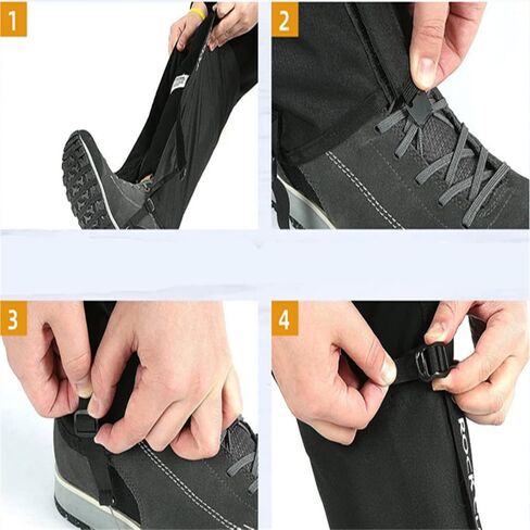 Leg Gaiters for Hiking Boots,900D Waterproof Hunting Hiking Gaiters Adjustable Snow Boot Gaiters for Climbing, Dirt-Proof Ripstop Shoe Gaiters for Men Women in Saudi Arabia
