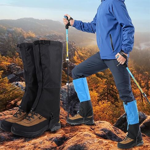Leg Gaiters for Hiking Boots,900D Waterproof Hunting Hiking Gaiters Adjustable Snow Boot Gaiters for Climbing, Dirt-Proof Ripstop Shoe Gaiters for Men Women in Saudi Arabia