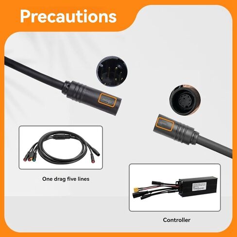 كابل دراجة كهربائية 1TO5 كابل مقاوم للماء يؤدي أسلاك لمحرك تحكم KT عرض فرامل خانق in Kuwait