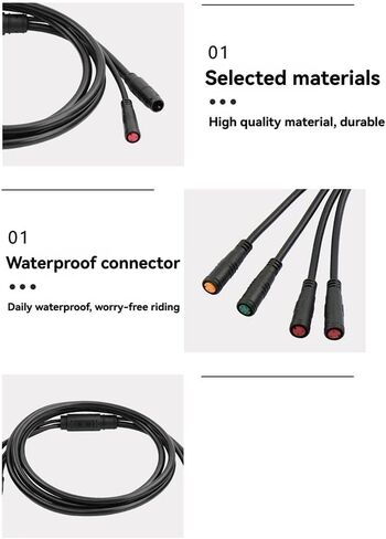 كابل دراجة كهربائية 1TO5 كابل مقاوم للماء يؤدي أسلاك لمحرك تحكم KT عرض فرامل خانق in Kuwait