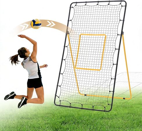 NEWBULIG Volleyball Rebounder Net 7x4 ft, 5-Angle Adjustable Bounce Back Training Equipment, Durable Net for Practicing Volleying, Bumping, Spiking, Easy Setup & Portable Travel Bag for Storage in Saudi Arabia
