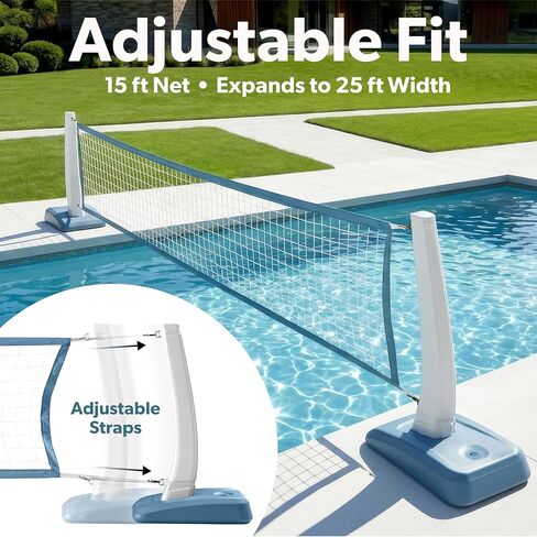 Coast Modern Pool Volleyball Net - Premium Volleyball Pool Game Set for Adults & Family - Accessories Included in Saudi Arabia