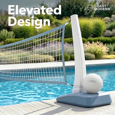 Coast Modern Pool Volleyball Net - Premium Volleyball Pool Game Set for Adults & Family - Accessories Included in Saudi Arabia
