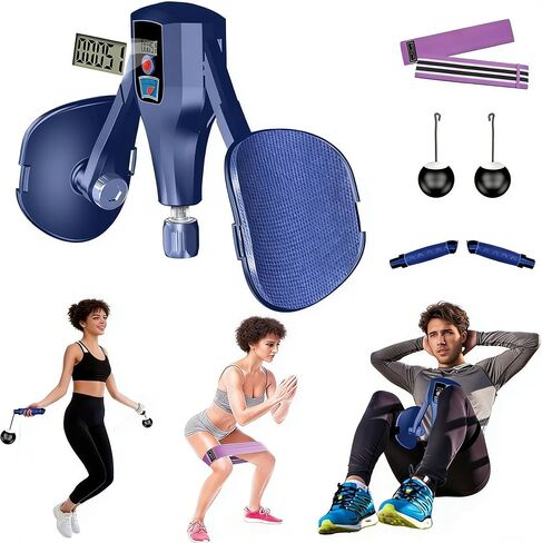 مدرب كيجل، أجهزة تمارين أرضية الحوض متعددة الوظائف بوزن 132 رطلاً مع أشرطة الفخذ والمقابض وأشرطة المقاومة وحبل القفز، مدرب كيجل، جهاز تمرين الورك والساق، جهاز تمرين كيجل الداخلي in Kuwait
