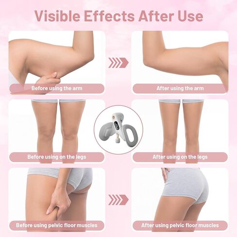 Thigh Master & Trainer, LED Counter Inner Thigh Exerciser for Women, 360° Kegel Exerciser, Pelvic Floor Muscle Devices for Hip Trimmer Leg Arm Workouts with 5-30LB Resistance Band in Saudi Arabia