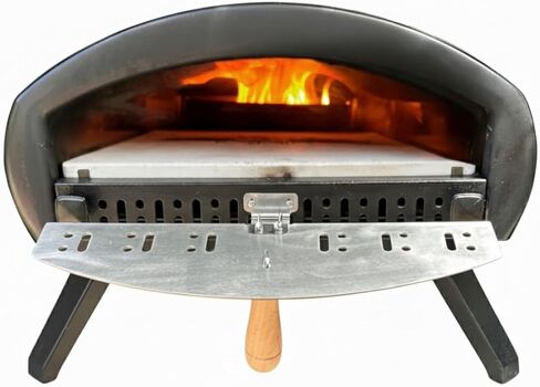 Pizza Oven Door - fits Bertello 16" Grande, SimulFIRE - Stainless Steel Accessory for Heat Retention, Faster Heating, Stone Protection, Even Cooking, Launch Recovery, Heat Stabilization in Saudi Arabia