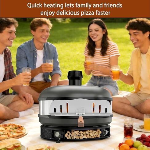 Pizza Oven Baffle Door 16" x 4", Stainless Steel Oven Baffle with Heat-Resistant Wooden Handle, Windproof Heat Retention, Universal Fit for Dome Pizza Ovens & Standard Bracket in Saudi Arabia