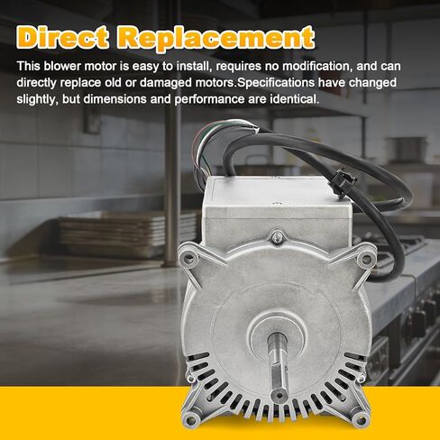 محرك منفاخ فرن 32244 مطور متوافق مع Mark V ZEPHIRE BDO-100-E SHO-100 DFG-100 DFG-200 RE-42 RE-44 EF 1/2 HP 2 سرعة 1710/1120 دورة في الدقيقة 208-240 فولت 1P in Kuwait