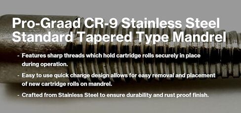 M-9X5 M-9 Standard Tapered Type Mandrels for Cartridge Rolls, 2-3/4" Overall Length, 1/4" x1" Shank x 1/8"x1" Pilot (Pack of 5) in Saudi Arabia