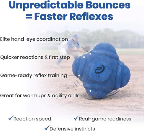 ProNine Sports Baseball Training Bundle – Flat Trainer Glove, Reaction Ball & Indoor Foam Baseball – Fielding Drills, Soft Hands & Hand-Eye Coordination Practice Equipment for Players & Coaches in Kuwait