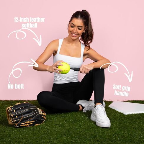 أداة تدريب الكرة اللينة الدوارة من Pitch Break - مدرب قوة الإصبع وأداة نصب الثبات للأباريق السريعة، تعزز قوة القبضة، وتزيد من معدل الدوران والدقة، كرة 12 بوصة قبضة بأربعة درزات in Saudi Arabia