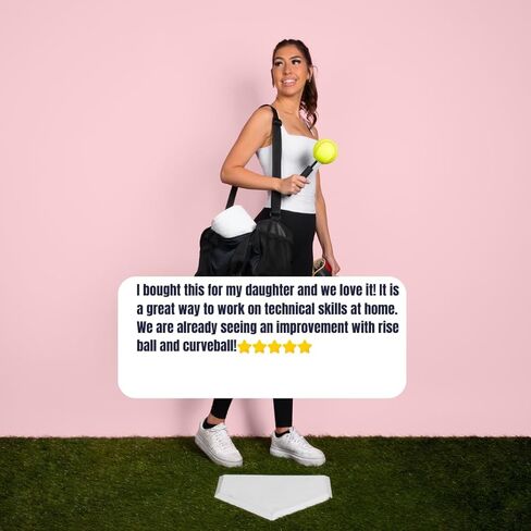 أداة تدريب الكرة اللينة الدوارة من Pitch Break - مدرب قوة الإصبع وأداة نصب الثبات للأباريق السريعة، تعزز قوة القبضة، وتزيد من معدل الدوران والدقة، كرة 12 بوصة قبضة بأربعة درزات in Saudi Arabia