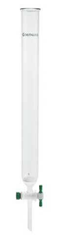 Chemglass CG-1187-21 Series CG-1187 Chromatography Column with 2 mm PTFE Stopcock and Coarse Fritted Disc, 2.00" ID, 24" Length in Kuwait