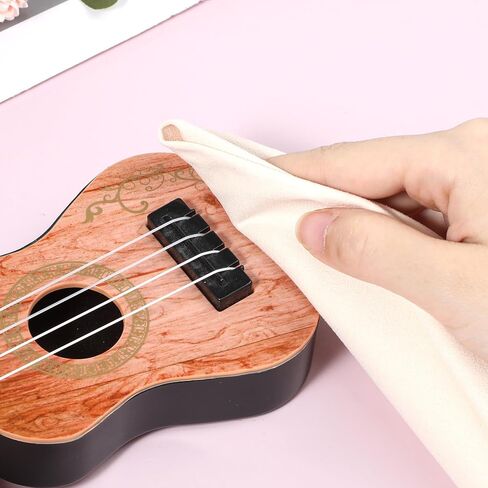2 Pcs Violin Cleaning Cloth, 13.8"x 13.8" Violin Cloth Instrument Polishing Cloths Microfiber Chamois Cloths Reusable Scratch-Free Cleaning Cloths for Guitars Flute Piano Glass Cameras in Kuwait
