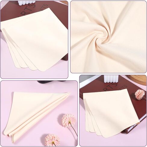 2 Pcs Violin Cleaning Cloth, 13.8"x 13.8" Violin Cloth Instrument Polishing Cloths Microfiber Chamois Cloths Reusable Scratch-Free Cleaning Cloths for Guitars Flute Piano Glass Cameras in Kuwait