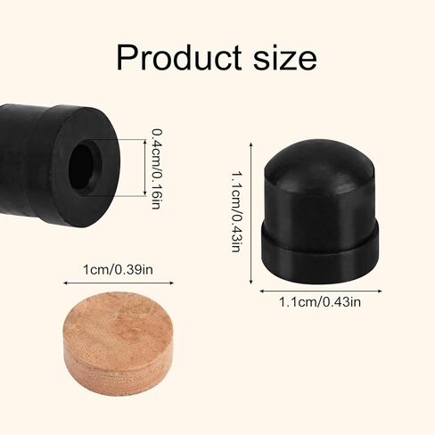 10pcs Trombone Cork Pads and Slide Rubber End Bumpers, Durable Trombone Spit Valve Cork and Slide Rubber End Tip Bumper for Musical Instrument Accessories in Saudi Arabia