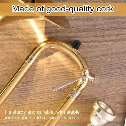 10pcs Trombone Cork Pads and Slide Rubber End Bumpers, Durable Trombone Spit Valve Cork and Slide Rubber End Tip Bumper for Musical Instrument Accessories in Saudi Arabia