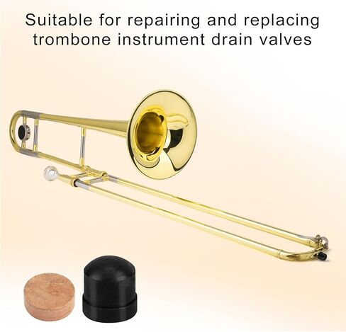 10pcs Trombone Cork Pads and Slide Rubber End Bumpers, Durable Trombone Spit Valve Cork and Slide Rubber End Tip Bumper for Musical Instrument Accessories in Saudi Arabia