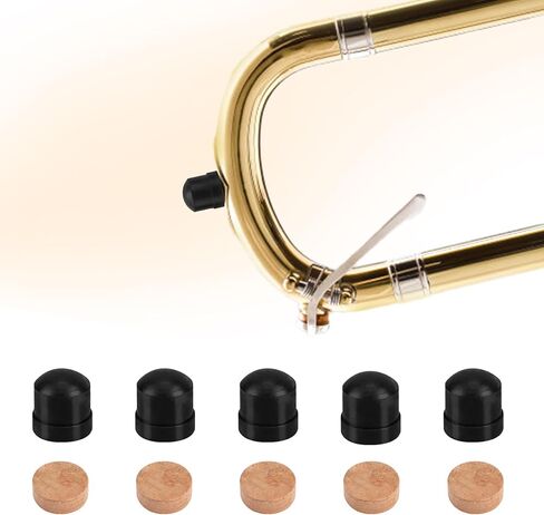 10pcs Trombone Cork Pads and Slide Rubber End Bumpers, Durable Trombone Spit Valve Cork and Slide Rubber End Tip Bumper for Musical Instrument Accessories in Saudi Arabia